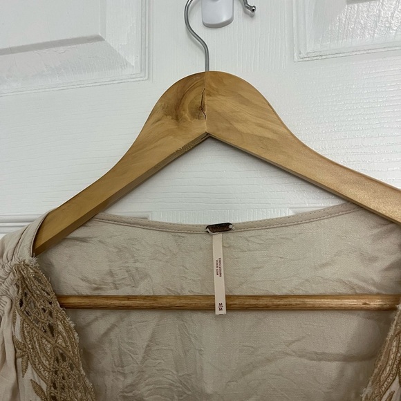 Free People Weila Cream Lace-Trimmed Romper One Piece - Picture 5 of 11